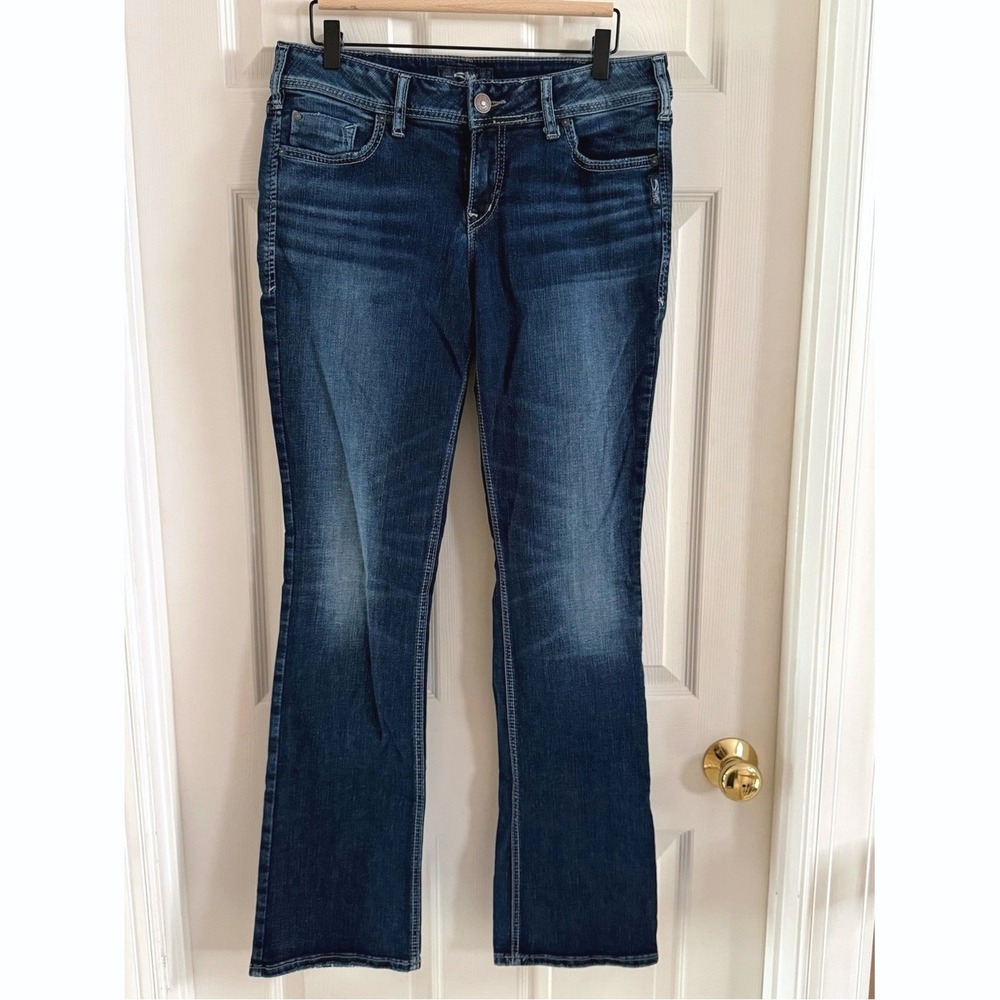 Silver Jeans Co Elyse Slim Bootcut Jeans Dark‎ Wash W30 L33 Womens